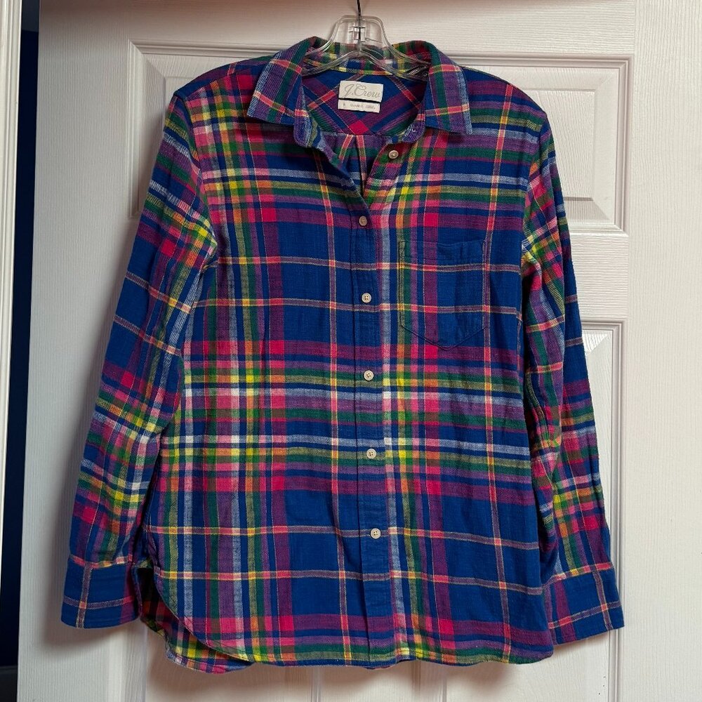 J. Crew Multi-Colored Flannel